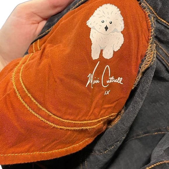 Mimi Cuttrell NWT Kelly Rock Split Flare High Waist Black Raw Hem Denim Jeans - Picture 12 of 15